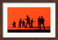 Silhouette of army soldiers, US Military Special Forces Fine Art Print