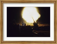 M198 Towed Howitzer Night Fire Fine Art Print