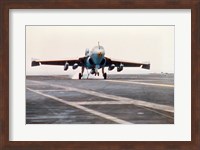 Plane taking off from the USS Enterprise aircraft carrier Fine Art Print