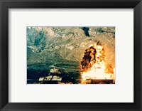 Missile hitting an M47 Tank Fine Art Print