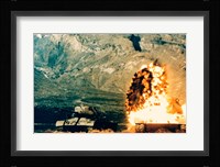 Missile hitting an M47 Tank Fine Art Print