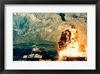 Missile hitting an M47 Tank Fine Art Print