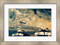 Missile approaching an M47 Tank Fine Art Print