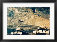 Missile approaching an M47 Tank Fine Art Print