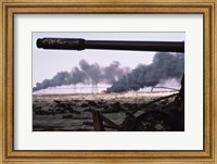 Kuwait: An Oil Field Set  Ablaze Fine Art Print