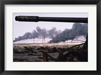 Kuwait: An Oil Field Set  Ablaze Fine Art Print