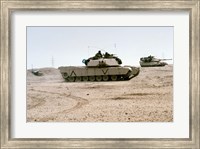 Kuwait: Two M-141 Abrams Main Battle Tanks Fine Art Print