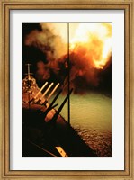 Mark-7 Guns fired from the USS Missouri Fine Art Print