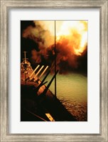 Mark-7 Guns fired from the USS Missouri Fine Art Print