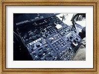 Central Control Console in the Cockpit of a UH-60A Black Hawk Helicopter Fine Art Print