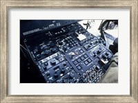 Central Control Console in the Cockpit of a UH-60A Black Hawk Helicopter Fine Art Print