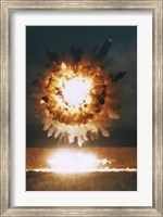 San Clemente, CA The Explosion From A BGM-109 Tomahawk Missle Fine Art Print