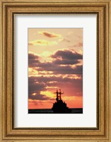 Silhouette of the USS Deyo Fine Art Print