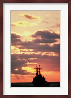 Silhouette of the USS Deyo Fine Art Print