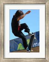 Skateboarder On Blue Fine Art Print