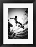 Skateboarding Black And White Fine Art Print