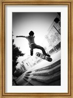 Skateboarding Black And White Fine Art Print