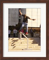 Skateboarder On Stairs Fine Art Print