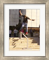 Skateboarder On Stairs Fine Art Print
