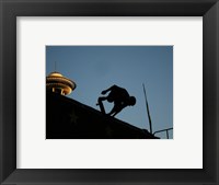 Skateboarder About to Go Down a Halfpipe Fine Art Print