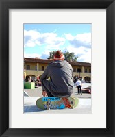 Skater In Florence On Board Fine Art Print