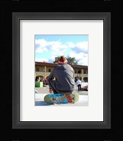 Skater In Florence On Board Fine Art Print
