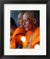 Buddhist Monk Meditation in Wat Khung Taphao Fine Art Print