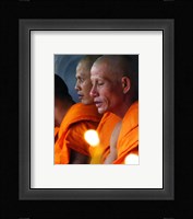 Buddhist Monk Meditation in Wat Khung Taphao Framed Print