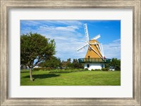 Traditional windmill in a field, City Beach Park, Oak Harbor, Whidbey Island, Island County, Washington State, USA Fine Art Print