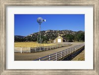 Industrial windmill on a farm, California, USA Fine Art Print