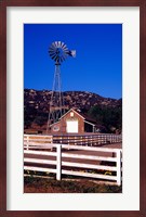 USA, California, windmill on farm Fine Art Print