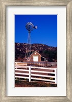 USA, California, windmill on farm Fine Art Print