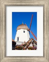 Windmill on Alisal Road, Solvang, Santa Barbara County, Central California up close Fine Art Print