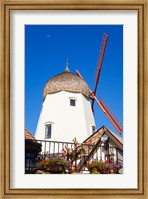 Windmill on Alisal Road, Solvang, Santa Barbara County, Central California up close Fine Art Print