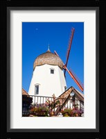 Windmill on Alisal Road, Solvang, Santa Barbara County, Central California up close Framed Print