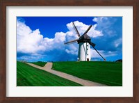 Traditional windmill in a field, Skerries Mills Museum, Skerries, County Dublin, Ireland Fine Art Print