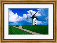 Traditional windmill in a field, Skerries Mills Museum, Skerries, County Dublin, Ireland Fine Art Print
