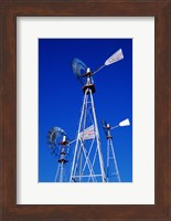 Low angle windmill at American Wind Power Center, Lubbock, Texas, USA Fine Art Print
