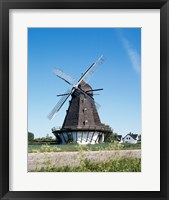 Traditional windmill in a field, Malmo, Sweden Fine Art Print