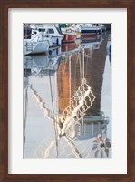 Reflection of drainage windmill in the river, Horsey Windpump, Horsey, Norfolk, East Anglia, England Fine Art Print