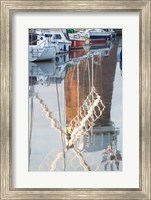 Reflection of drainage windmill in the river, Horsey Windpump, Horsey, Norfolk, East Anglia, England Fine Art Print