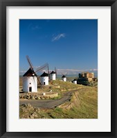Windmills, La Mancha, Consuegra, Castilla-La Mancha, Spain By Field Fine Art Print
