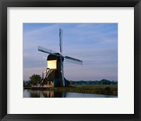 Windmill, Kinderdijk, Netherlands Fine Art Print