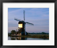 Windmill, Kinderdijk, Netherlands Fine Art Print