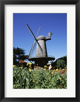 Low angle view of a traditional windmill, Queen Wilhelmina Garden, Golden Gate Park, San Francisco, California, USA Fine Art Print