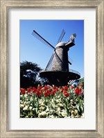 Low angle view of a traditional windmill, Queen Wilhelmina Garden, Golden Gate Park, San Francisco, California, USA Fine Art Print
