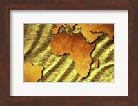 Close-up of a map of Africa Fine Art Print