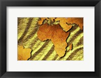 Close-up of a map of Africa Fine Art Print