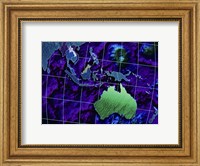 Close-up of a map of Australia Fine Art Print