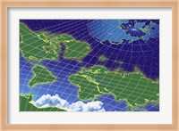 Close-up of a world map Fine Art Print